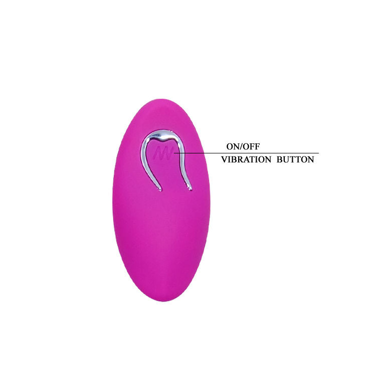Huevo vibrador PRETTY LOVE ARVIN con control remoto, 12V, en color rosa, diseñado para placer y estimulación.