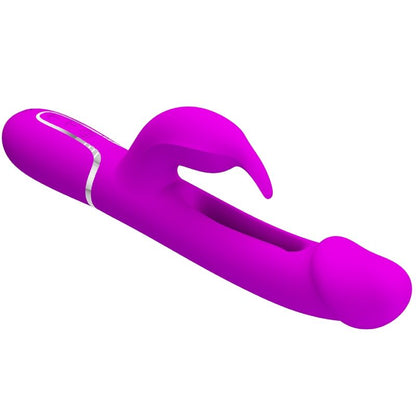 PRETTY LOVE - KAMPES VIBRADOR RABBIT 3 EN 1 MULTIFUNCIÓ AMB LLENGUA FUCSIA
