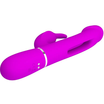 PRETTY LOVE - KAMPES VIBRADOR RABBIT 3 EN 1 MULTIFUNCIÓ AMB LLENGUA FUCSIA