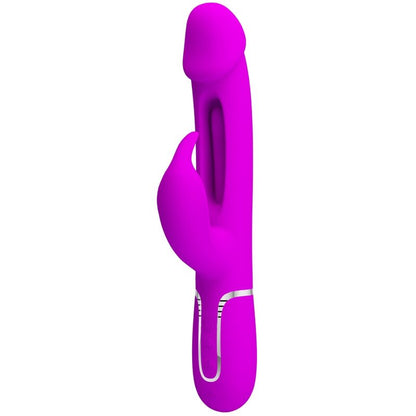 PRETTY LOVE - KAMPES VIBRADOR RABBIT 3 EN 1 MULTIFUNCIÓ AMB LLENGUA FUCSIA