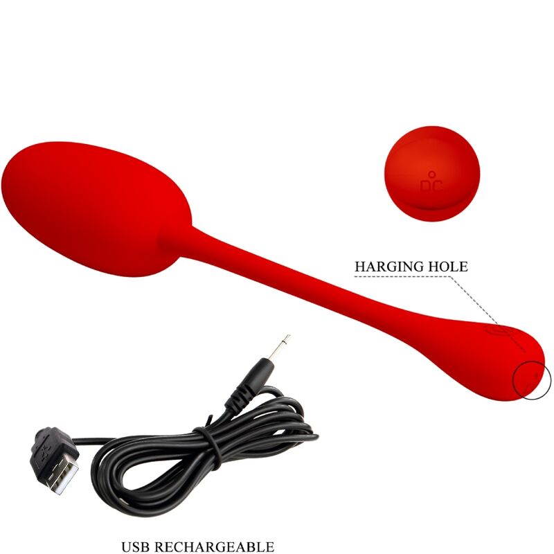 PRETTY LOVE - KNUCKER OU VIBRADOR RECARREGABLE VERMELL