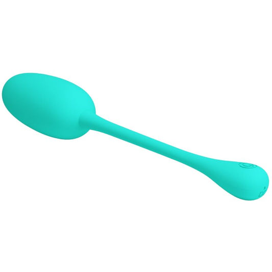 PRETTY LOVE - KNUCKER RECHARGEABLE VIBRATING EGG AQUA GREEN