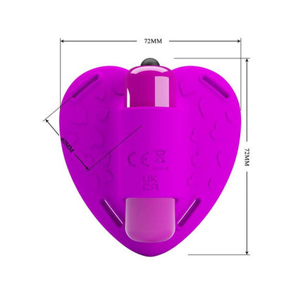 Masajeador de clítoris Pretty Love Flirtation Heartbeat con 10 modos de vibración en color morado, diseño ergonómico y suave.