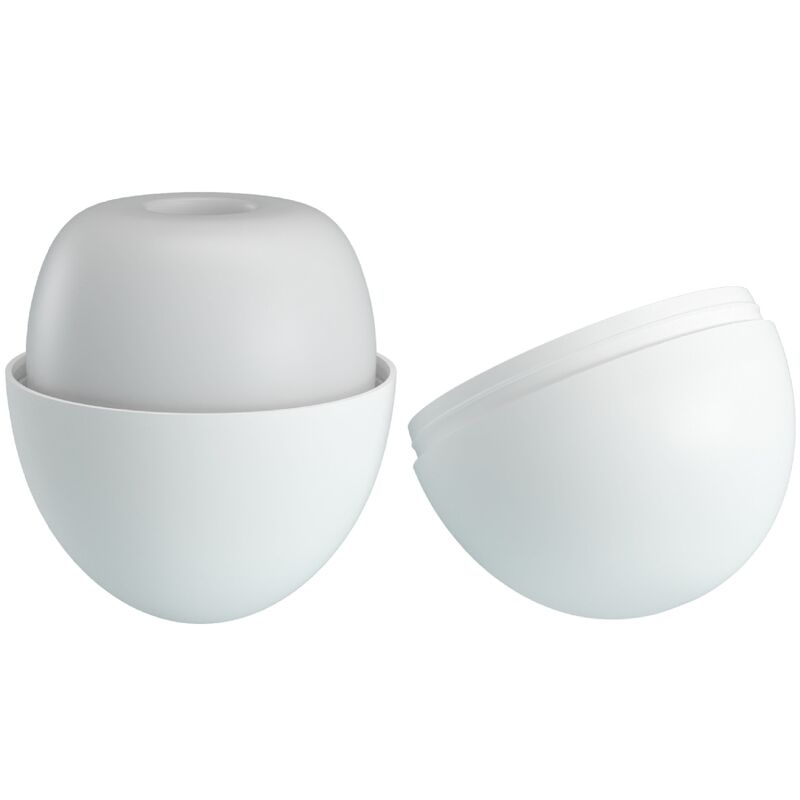 Masturbador masculino Pretty Love Flirtation en color blanco con forma de huevo, diseñado para placer y estimulación masculina.
