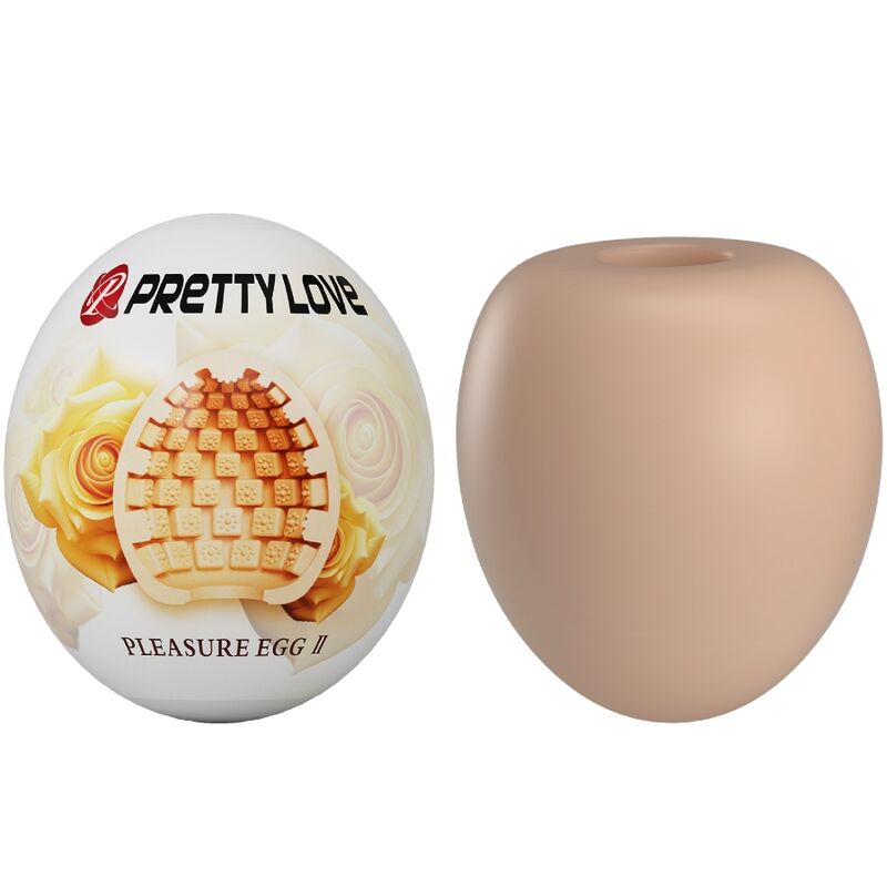 Masturbador masculino huevo natural de la marca PRETTY LOVE FLIRTATION, con textura realista y diseño compacto.