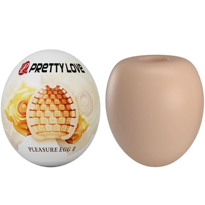 Masturbador masculino huevo natural de la marca PRETTY LOVE FLIRTATION, con textura realista y diseño compacto.