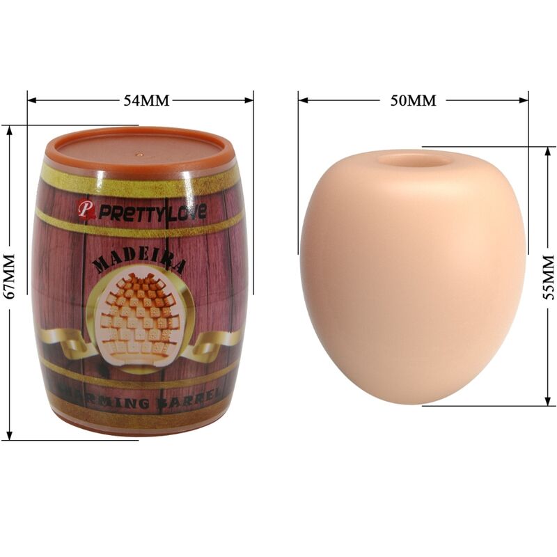 Masturbador masculino Huevo Natural Modelo 2 de PRETTY LOVE FLIRTATION, con textura realista y diseño compacto para placer personal.