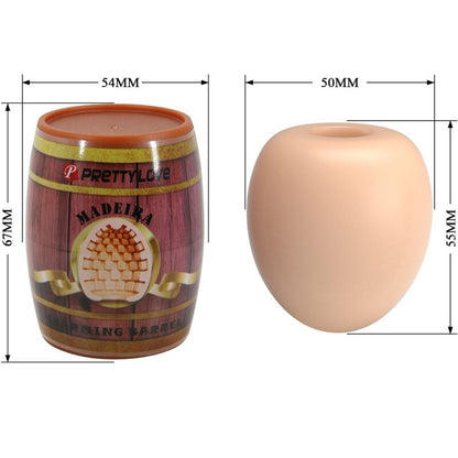 Masturbador masculino Huevo Natural Modelo 2 de PRETTY LOVE FLIRTATION, con textura realista y diseño compacto para placer personal.