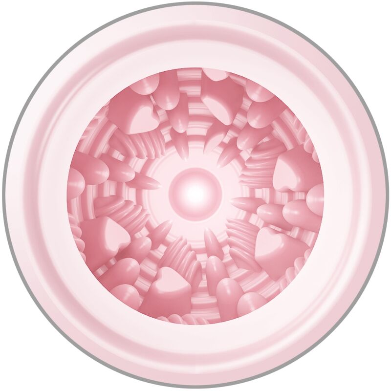 Masturbador masculino Pretty Love Flirtation en forma de huevo rosa, con textura interior para placer y comodidad.