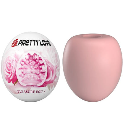 Masturbador masculino de huevo rosa de la marca PRETTY LOVE FLIRTATION, con textura interior y diseño compacto.