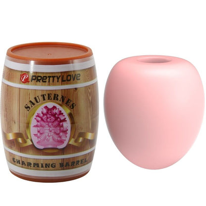 Masturbador masculino Pretty Love Flirtation Huevo Rosa Modelo 2, con textura realista para placer íntimo masculino.