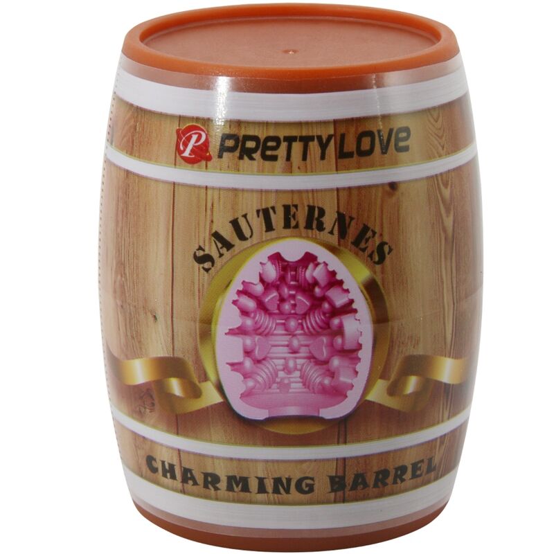 Masturbador masculino modelo 2 de Pretty Love Flirtation con diseño en forma de huevo rosa, detalles internos visibles.
