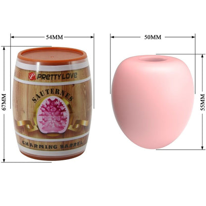 Masturbador masculino Pretty Love Flirtation Huevo Rosa Modelo 2, detalle del interior texturizado para placer.