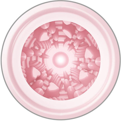 Masturbador masculino Pretty Love Flirtation Huevo Rosa Modelo 2, con textura interior y diseño compacto para placer.
