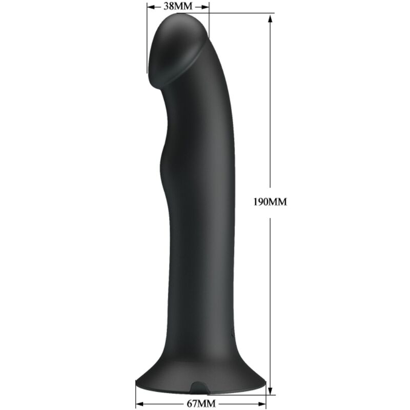 Vibrador y succionador de clítoris negro de la marca PRETTY LOVE FLIRTATION, con diseño ergonómico y control de intensidad.