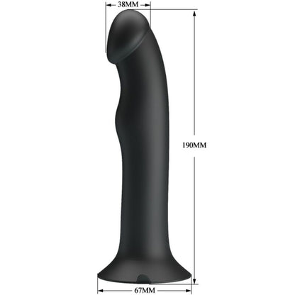 Vibrador y succionador de clítoris negro de la marca PRETTY LOVE FLIRTATION, con diseño ergonómico y control de intensidad.