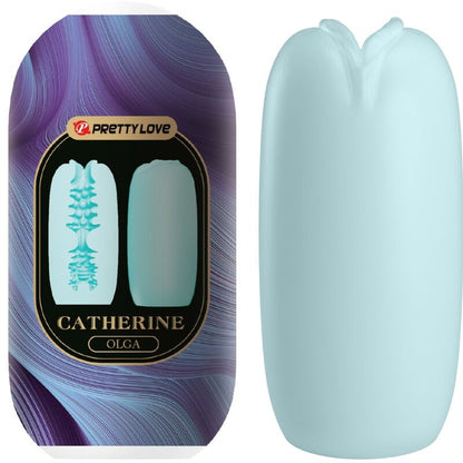 Masturbador masculino azul PRETTY LOVE OLGA de la marca PRETTY LOVE FLIRTATION, con detalles realistas y diseño compacto.
