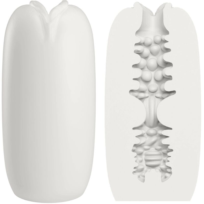White Pretty Love Olga male masturbation toy with realistic design, part of the Pretty Love Flirtation collection.