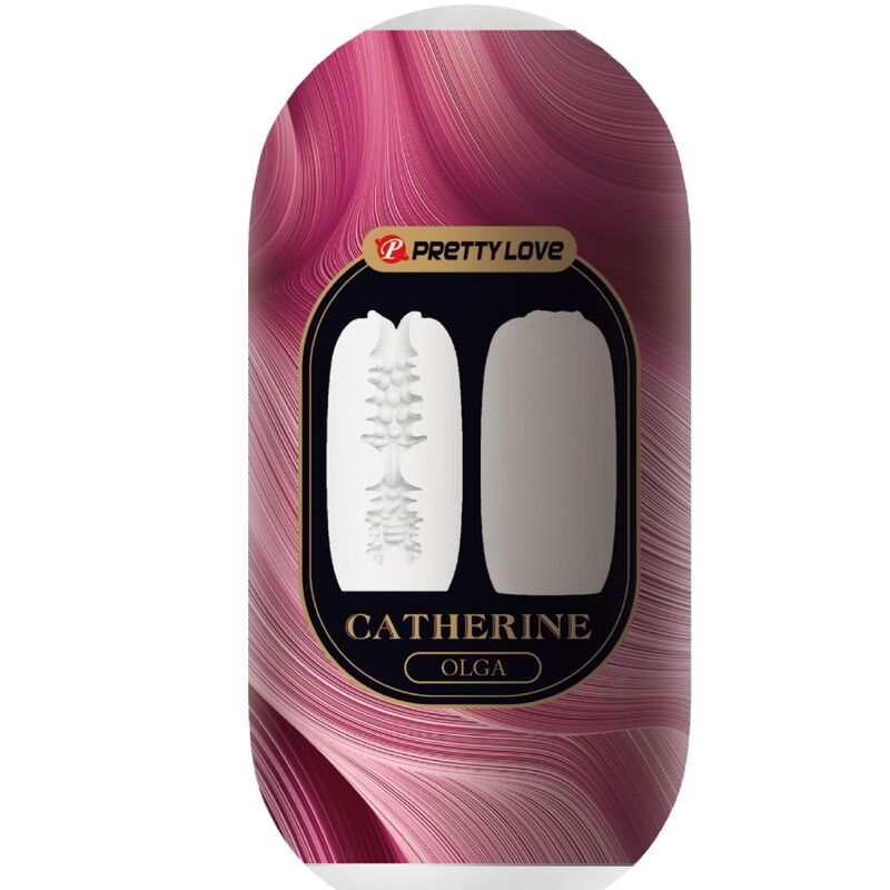 Pretty Love Flirtation Olga male masturbation toy in white silicone with textured interior for enhanced pleasure.