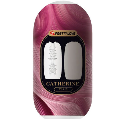 Pretty Love Flirtation Olga male masturbation toy in white silicone with textured interior for enhanced pleasure.