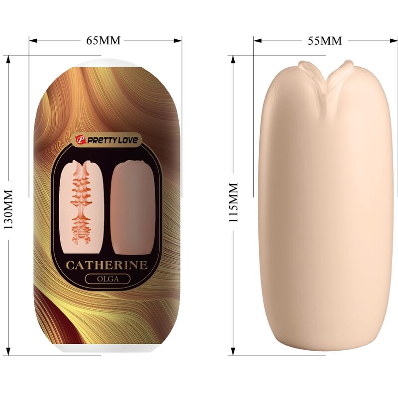Pretty Love Olga male masturbation toy with natural textured exterior, designed for realistic sensations and pleasure.