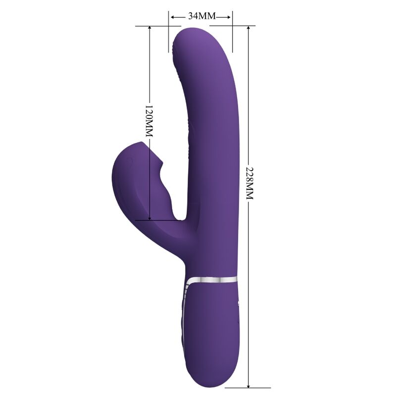 PRETTY LOVE - PERLITA VIBRADOR PUNT G 3 EN 1 MULTIFUNCIÓ MORAT