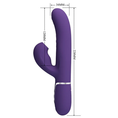 PRETTY LOVE - PERLITA VIBRADOR PUNT G 3 EN 1 MULTIFUNCIÓ MORAT