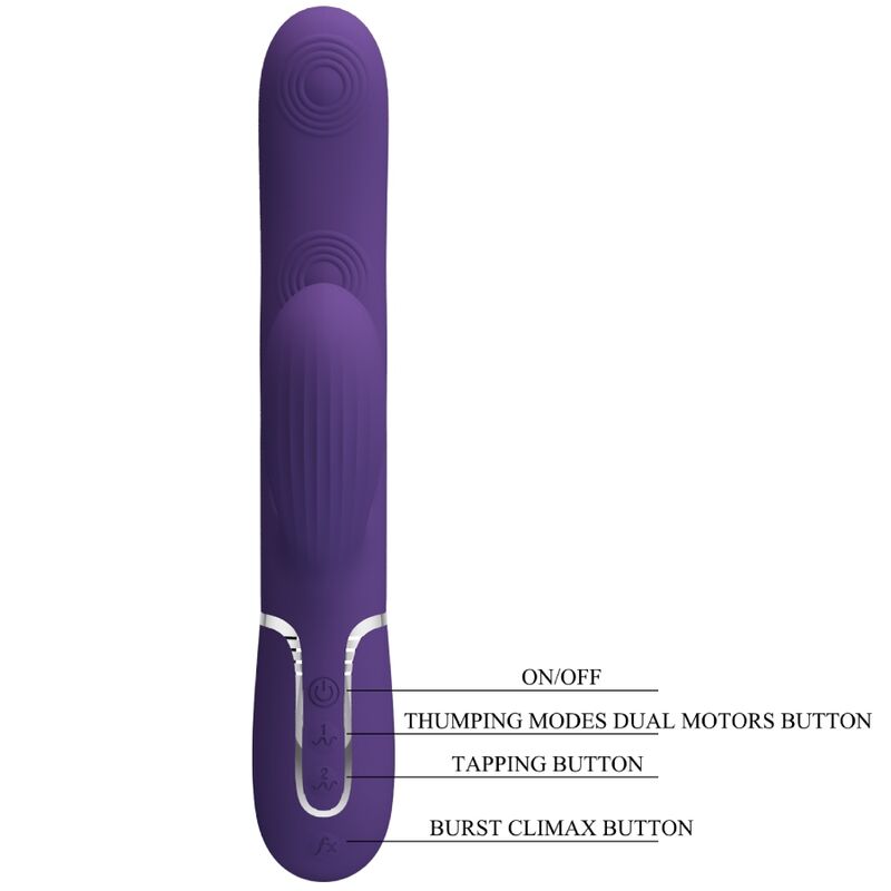 PRETTY LOVE - PERLITA VIBRADOR PUNT G 3 EN 1 MULTIFUNCIÓ MORAT