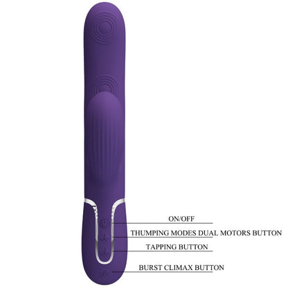 PRETTY LOVE - PERLITA VIBRADOR PUNT G 3 EN 1 MULTIFUNCIÓ MORAT