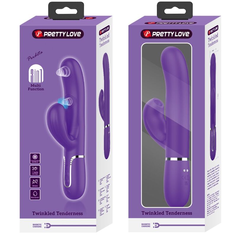 PRETTY LOVE - PERLITA VIBRADOR PUNT G 3 EN 1 MULTIFUNCIÓ MORAT