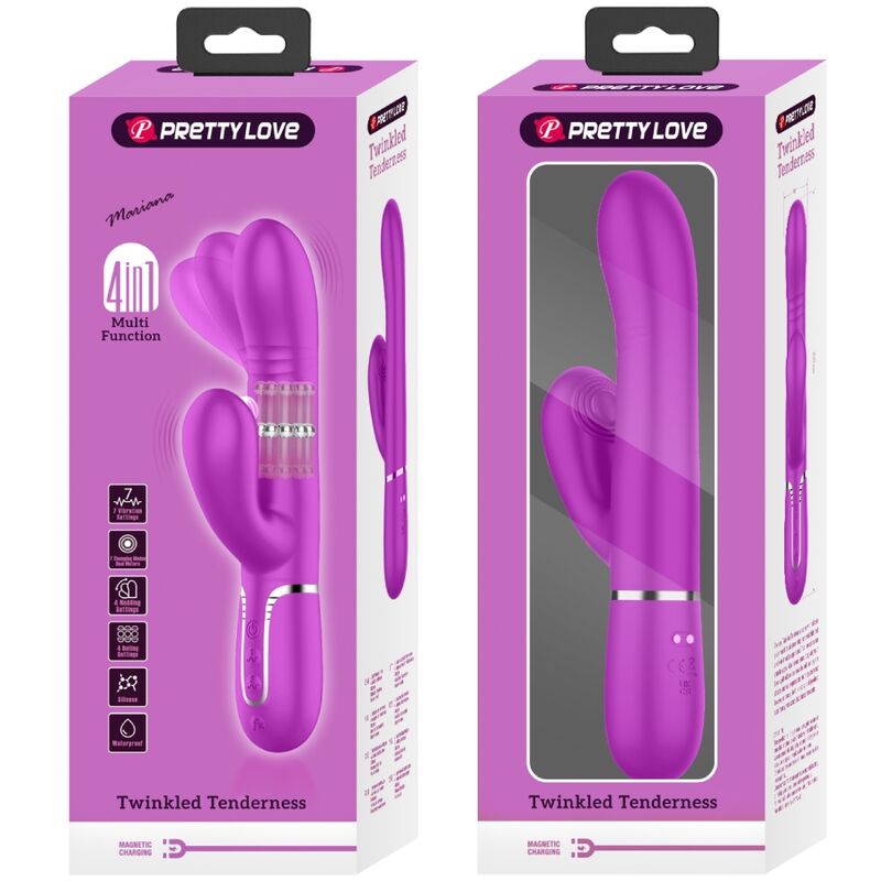 PRETTY LOVE - VIBRADOR PUNT G MULTIFUNCIÓ FÚCSIA