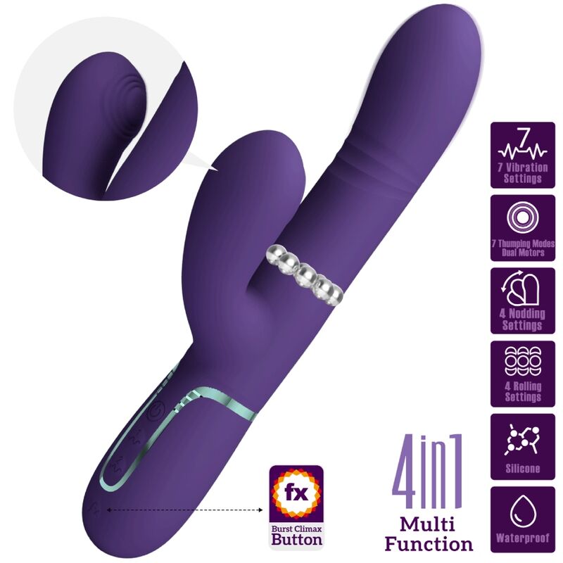 PRETTY LOVE - VIBRADOR PUNT G MULTIFUNCIÓ MORAT
