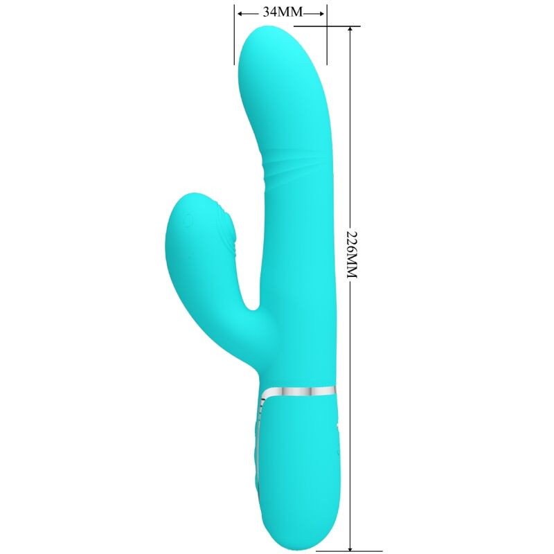 PRETTY LOVE - VIBRADOR PUNT G MULTIFUNCIÓ VERD AIGUA