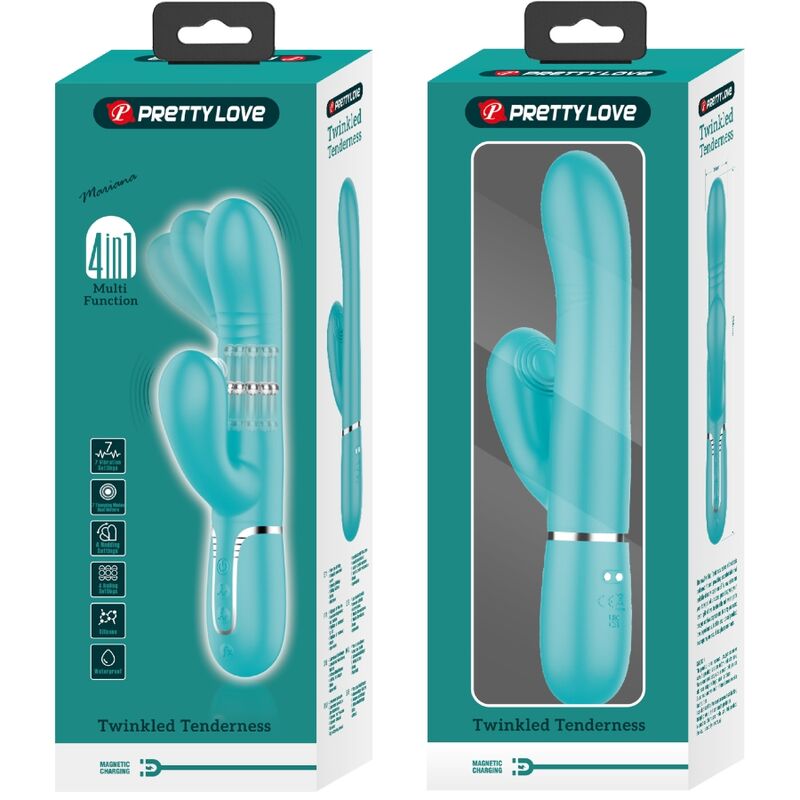 PRETTY LOVE - VIBRADOR PUNT G MULTIFUNCIÓ VERD AIGUA