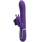 Vibrador rabbit multifunción 4 en 1 de color morado de la marca Pretty Love Flirtation, con forma de mariposa.