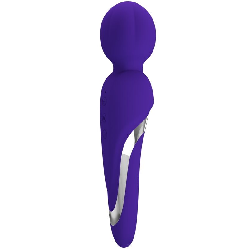 Vibrador wand violeta PRETTY LOVE WALTER de la colección FLIRTATION, con forma ergonómica y superficie lisa.