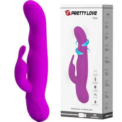 Purple PRETTY LOVE HIGH GRADE Hale Rotador, featuring a sleek design and multiple rotating pleasure functions.