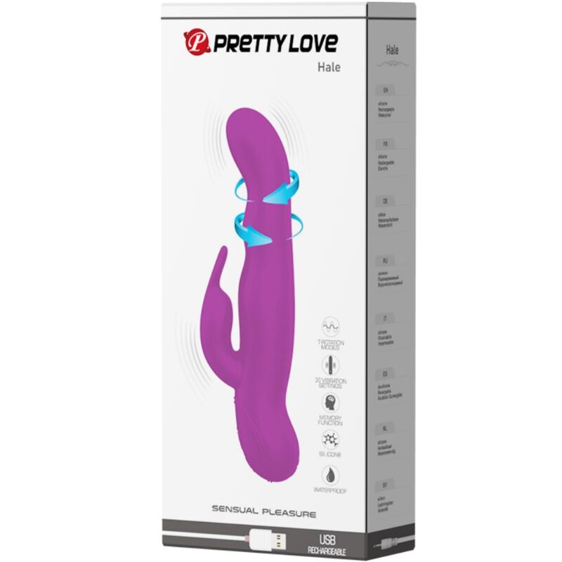 Purple PRETTY LOVE HIGH GRADE Hale Rotator toy with a sleek design and textured surface for enhanced pleasure.