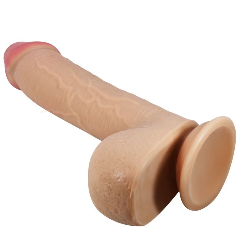 PRETTY LOVE - SLIDING SKIN SÈRIES DILDO REALÍSTIC AMB VENTOSA PELL LLIÇANT NATURAL 23.4 CM