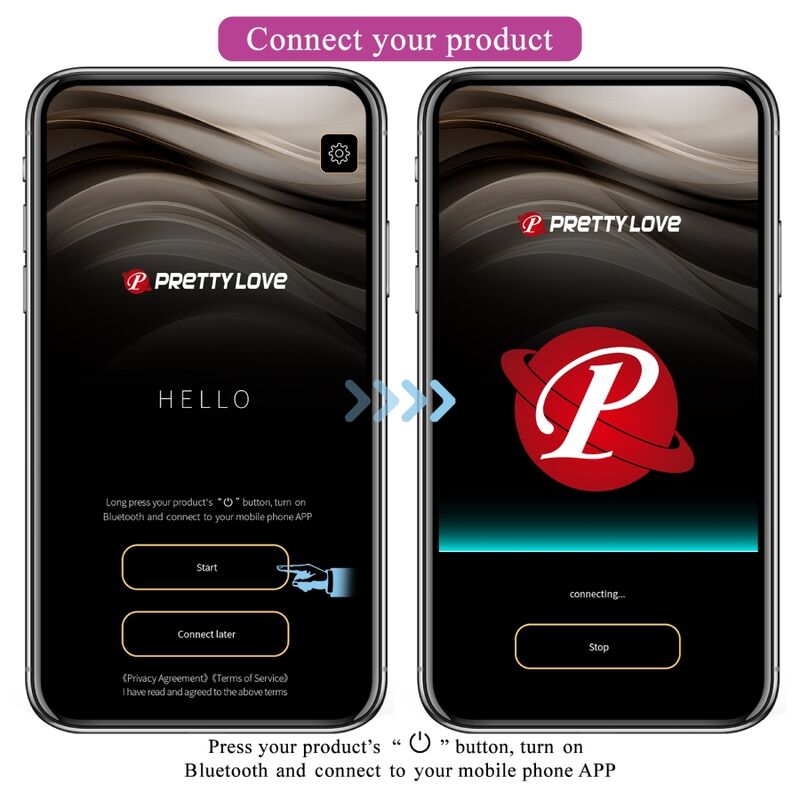 Vibrador PRETTY LOVE Catalina con control remoto y luz LED en color lila, diseñado para placer íntimo y uso con app.