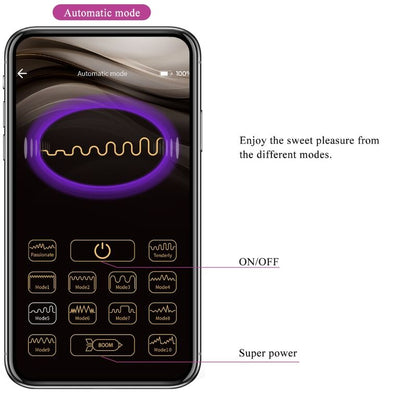 Vibrador PRETTY LOVE Catalina con control remoto y luz LED morada, diseño elegante y compacto para placer personal.