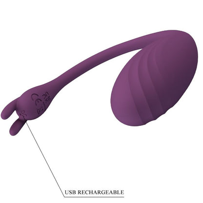 Vibrador PRETTY LOVE Catalina con control remoto y luz lila, diseñado para placer personal y uso íntimo.