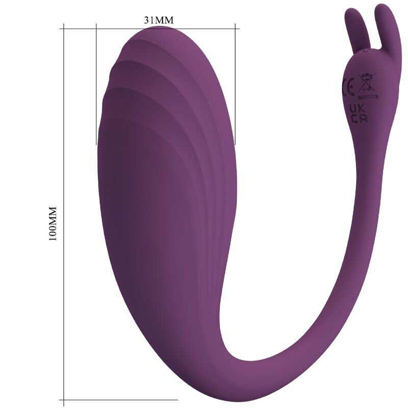 Vibrador PRETTY LOVE Catalina con control remoto y luz lila, diseñado para placer, con acabado suave y elegante.
