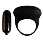 Anillo vibrador negro de la marca PRETTY LOVE MALE, con diseño ergonómico y textura suave para placer y estimulación.