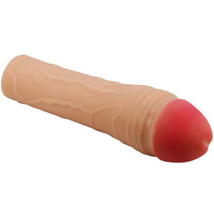 Funda de pene extensor natural de la marca PRETTY LOVE MALE, diseñada para mejorar tamaño y comodidad durante la intimidad.