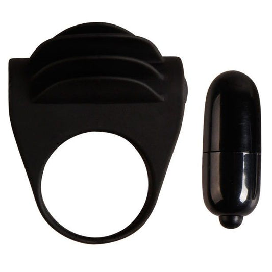 Anillo vibrador negro PRETTY LOVE CHESTER de la marca PRETTY LOVE MALE, con diseño ergonómico y superficie suave.