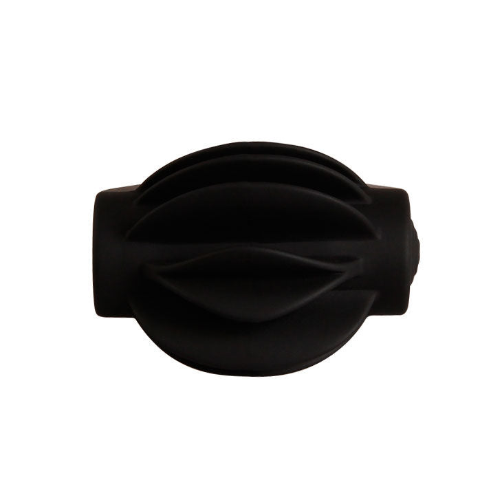 Anillo vibrador negro de la marca PRETTY LOVE MALE, con diseño elegante y textura suave, para uso íntimo masculino.