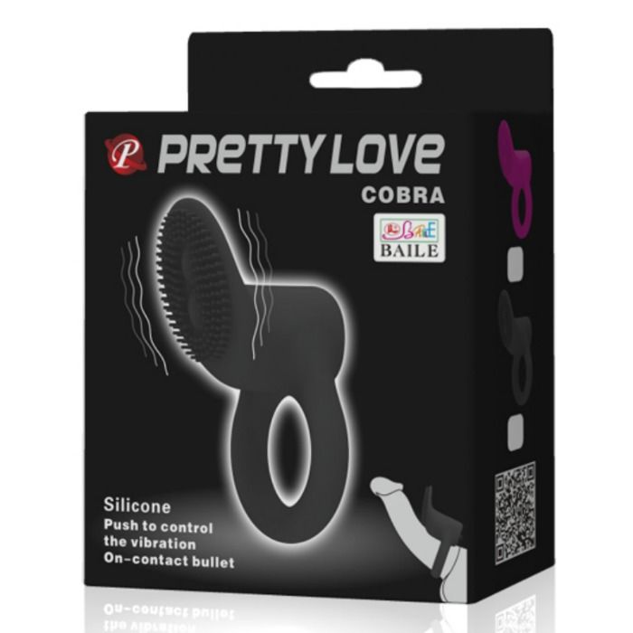 PRETTY LOVE - COBRA ANELL VIBRADOR COBRA NEGRE