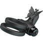 Anillo vibrador doble con estimulador negro de la marca PRETTY LOVE MALE, diseñado para placer y estimulación íntima.