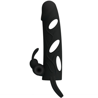 Funda de silicona con vibración de 14 cm de la marca Pretty Love Male, diseñada para placer y estimulación.